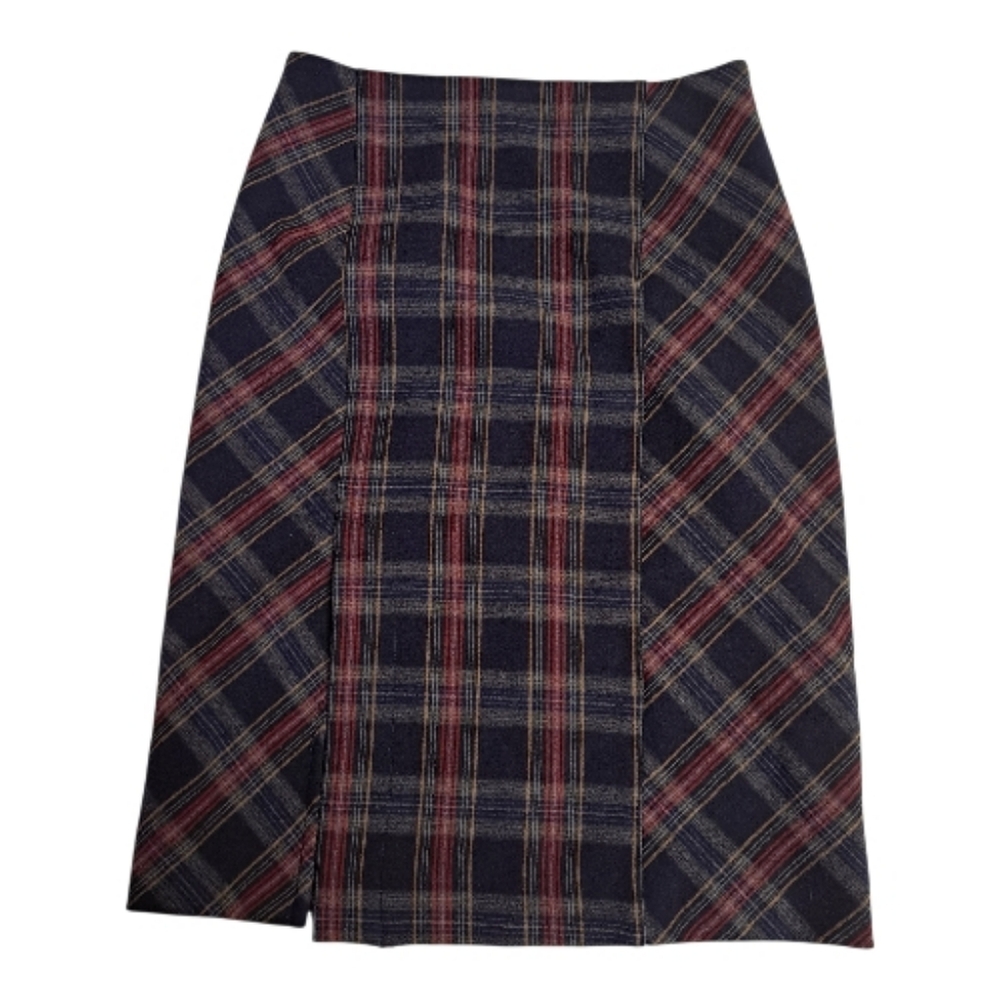 Free People "See You Glow "Plaid Wellington Skirt